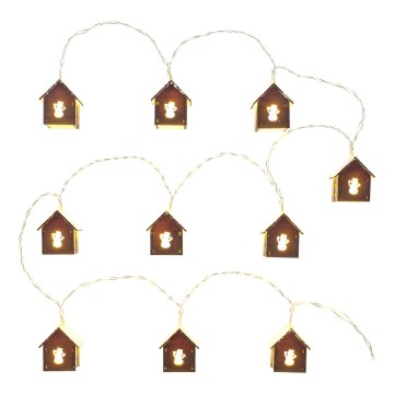 LED-valosarja 10xLED/2xAA 2,3m lämmin valkoinen