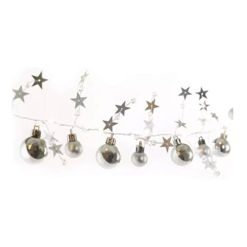 LED-valosarja 20xLED/2xAA 2,2 m lämmin valkoinen