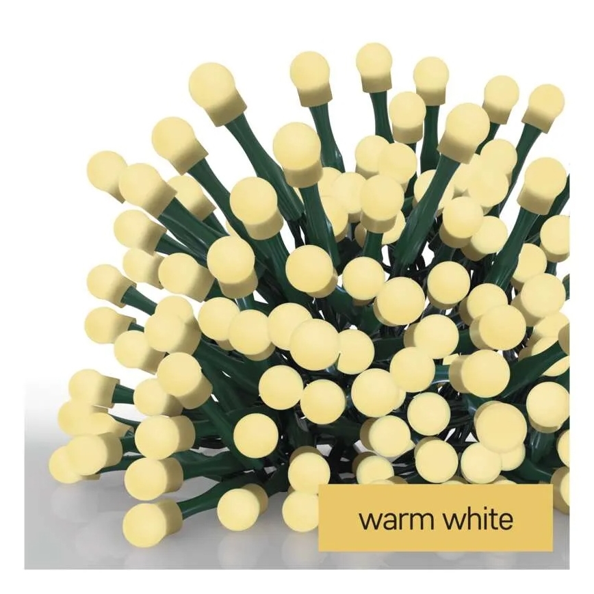 LED-valosarja 80xLED/230V/8 toimintoa 13m IP44 lämmin valkoinen