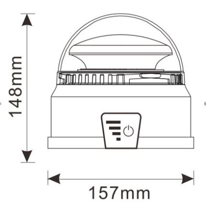 LED-varoitusvilkku LED/12-24V IP65 + kaukosäädin