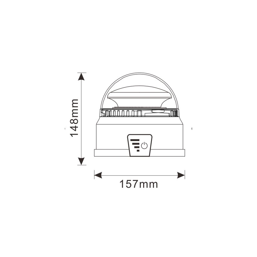 LED-varoitusvilkku LED/12-24V IP65 + kaukosäädin