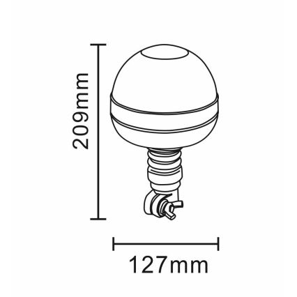 LED-varoitusvilkku LED/12-24V IP66