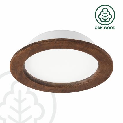 LED Kattovalaisin WOODY SPOT LED/16,5W/230V 4000K kirsikka ? 18,5 cm