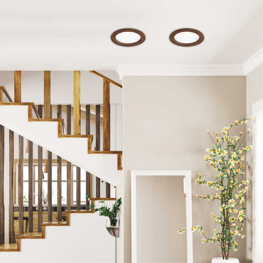 LED Kattovalaisin WOODY SPOT LED/16,5W/230V 4000K kirsikka ? 18,5 cm