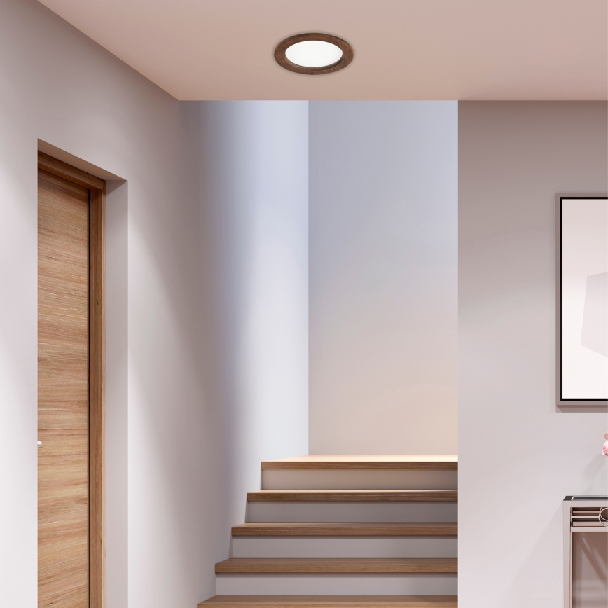 LED Kattovalaisin WOODY SPOT LED/16,5W/230V 4000K kirsikka ? 18,5 cm