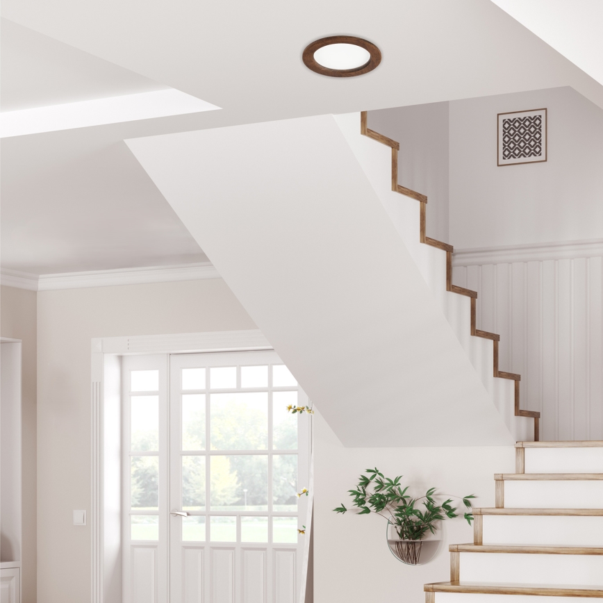 LED Kattovalaisin WOODY SPOT LED/16,5W/230V 4000K kirsikka ? 18,5 cm