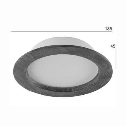 LED Kattovalaisin WOODY SPOT LED/16,5W/230V 4000K kirsikka ? 18,5 cm