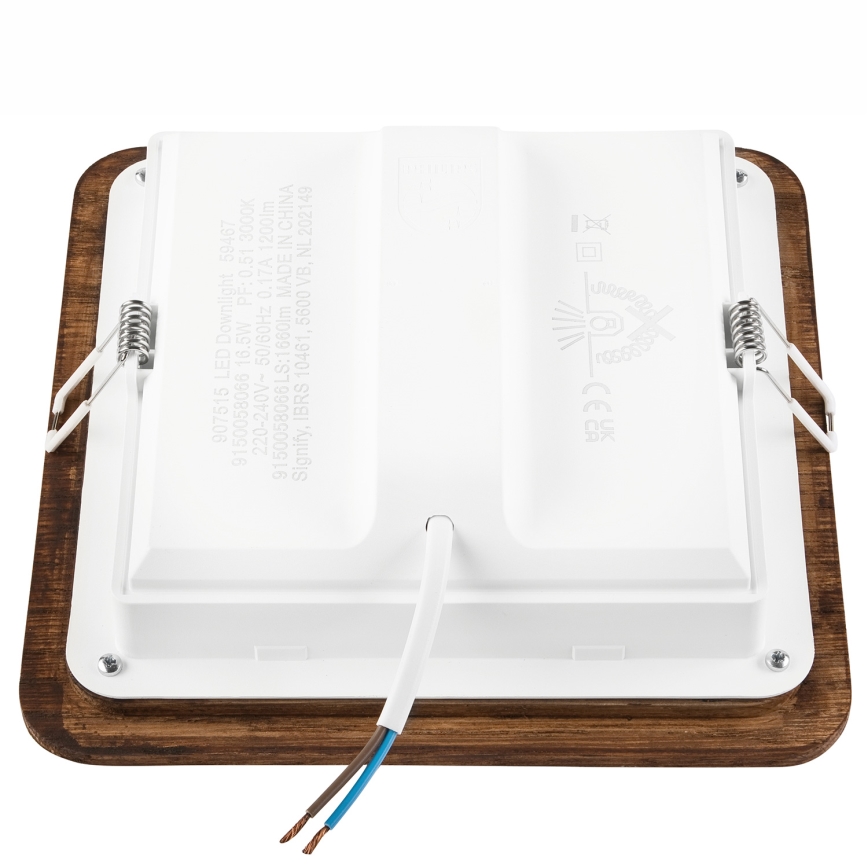 LED-kattovalaisin WOODY SPOT LED/17W/230V 3000K kirsikka 18,5x18,5 cm