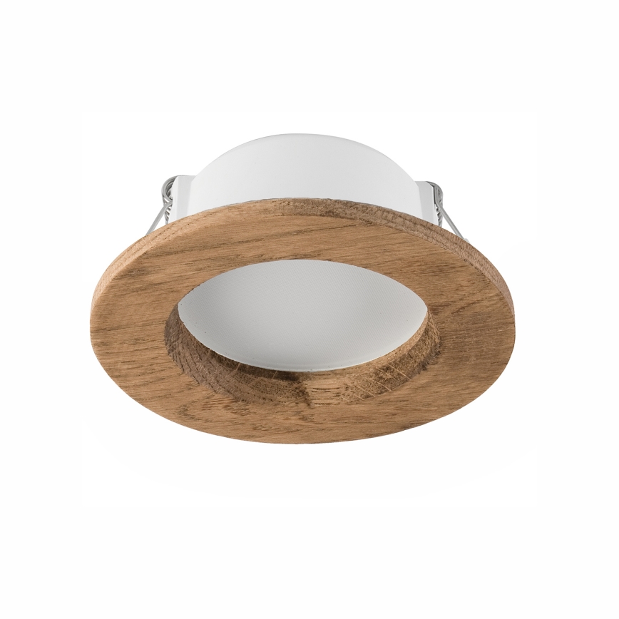 LED Kattovalaisin WOODY SPOT LED/5,5W/230V 4000K pähkinä Ø 10 cm