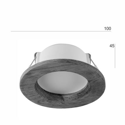 LED Kattovalaisin WOODY SPOT LED/5,5W/230V 4000K pähkinä Ø 10 cm