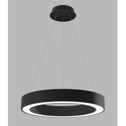 LED2 - LED-himmennettävä kattokruunu johdossa SATURN LED/50W/230V 3000K/4000K musta