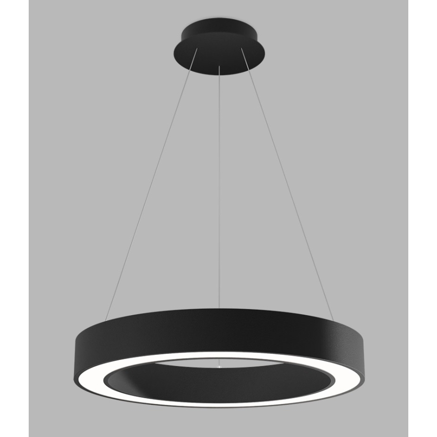 LED2 - LED-himmennettävä kattokruunu johdossa SATURN LED/50W/230V 3000K/4000K musta