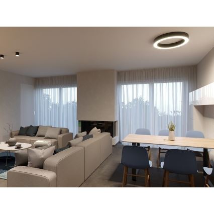 LED2 - LED Himmennettävä kattovalo SATURN LED/50W/230V 3000K/4000K musta