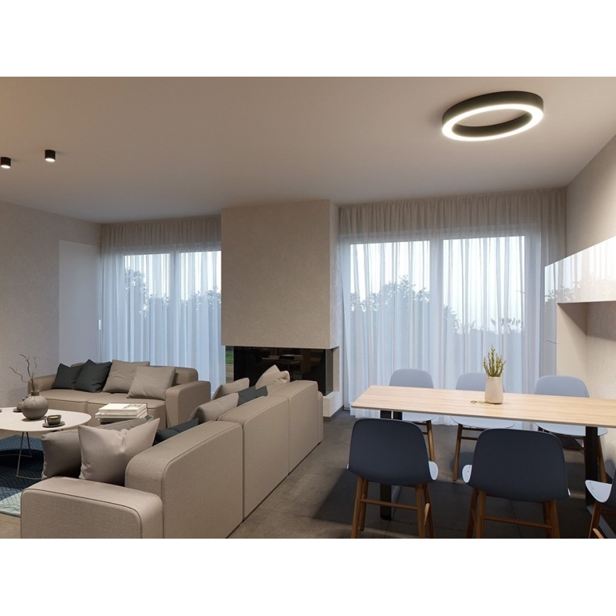 LED2 - LED Himmennettävä kattovalo SATURN LED/50W/230V 3000K/4000K musta