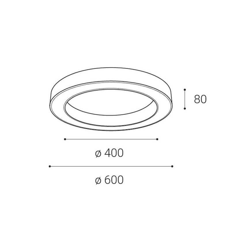 LED2 - LED Himmennettävä kattovalo SATURN LED/50W/230V 3000K/4000K musta