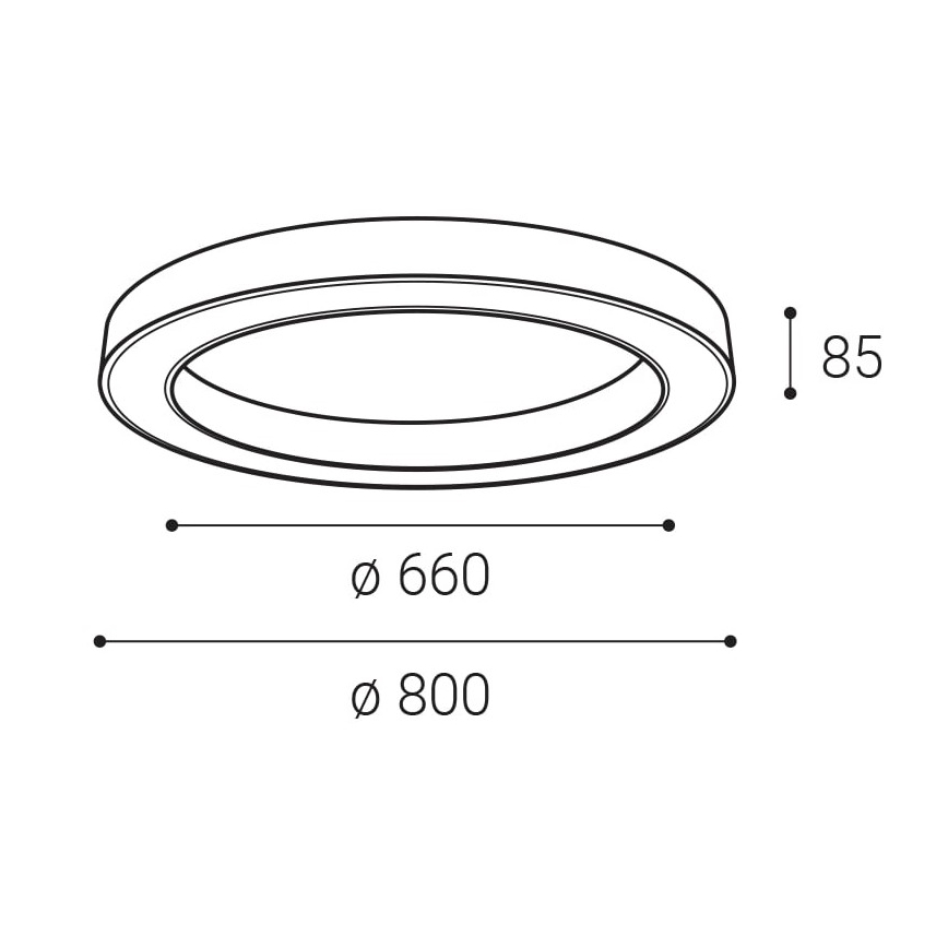 LED2 - LED Himmennettävä kattovalo SATURN LED/60W/230V 3000K/4000K valkoinen