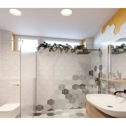 LED2 - LED Himmennettävä kylpyhuoneen upotettava valo ZETA LED/15W/230V 4000K IP44