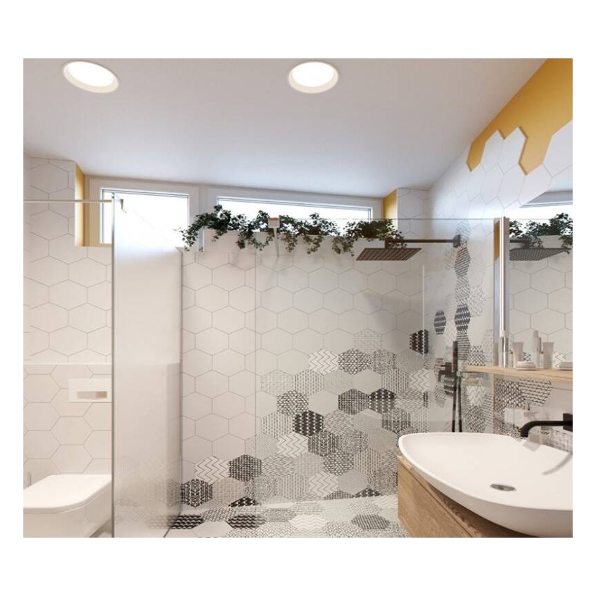 LED2 - LED Himmennettävä kylpyhuoneen upotettava valo ZETA LED/15W/230V 4000K IP44