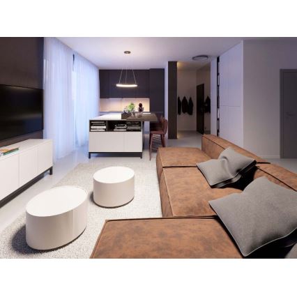 LED2 - LED Kattokruunu johdossa BELLA LED/48W/230V 3000K/4000K valkoinen