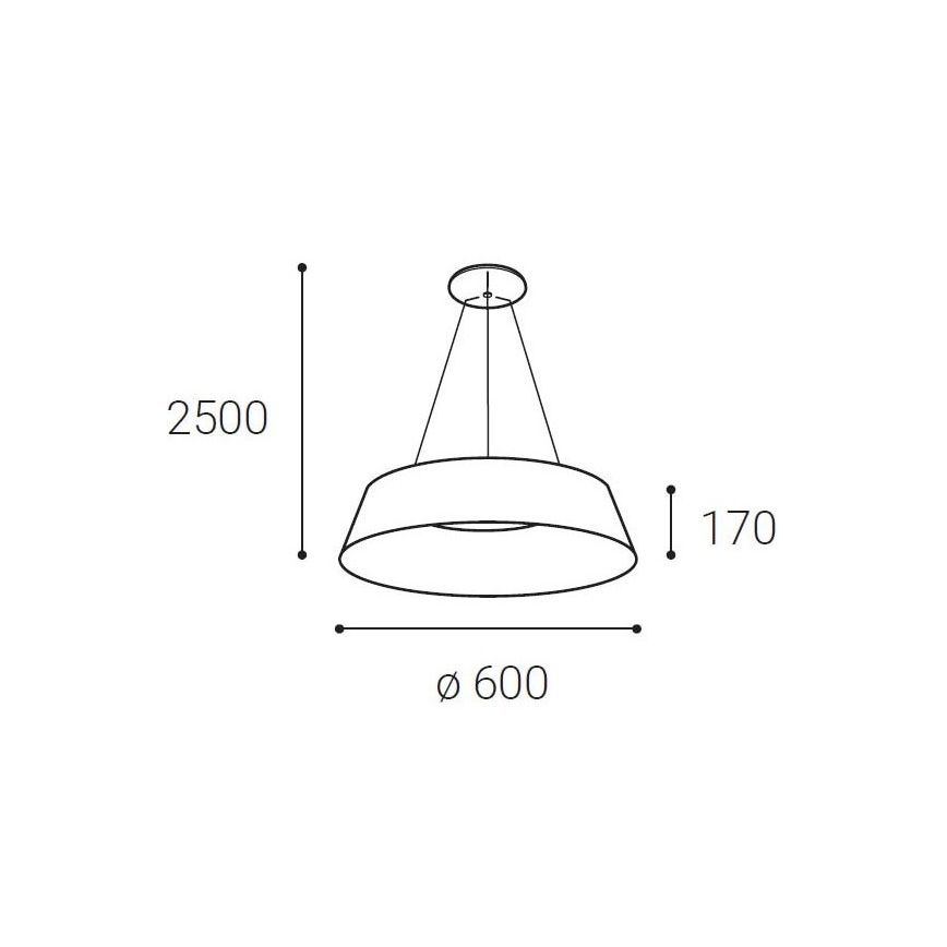LED2 - LED-kattokruunu narussa KATY LED/60W/230V 3000/4000K valkoinen
