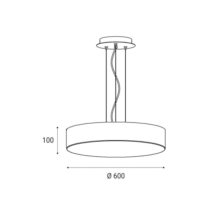 LED2 - LED-kattokruunu narussa MONO LED / 60W / 230V 3000 / 4000K valkoinen