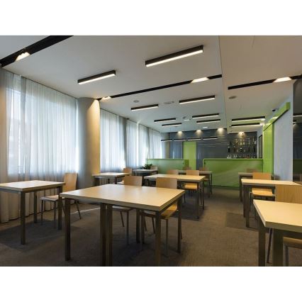 LED2 - LED Kattoon asennettava pintavalaisin LINO LED/30W/230V 3000/3500/4000K musta