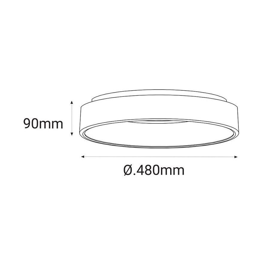 LED2 - LED-kattovalaisin BELLA LED/40W/230V 3000/4000K musta