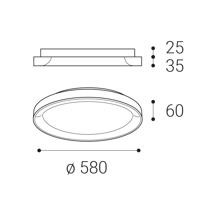LED2 - LED Kattovalaisin BELLA LED/48W/230V 3000K/4000K ruskea