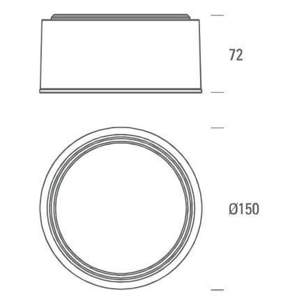 LED2 - LED-kattovalaisin BUTTON LED/17W/230V antrasiitti