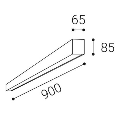 LED2 - LED-kattovalaisin LINO LED/24W/230V 3000/3500/4000K 90 cm valkoinen