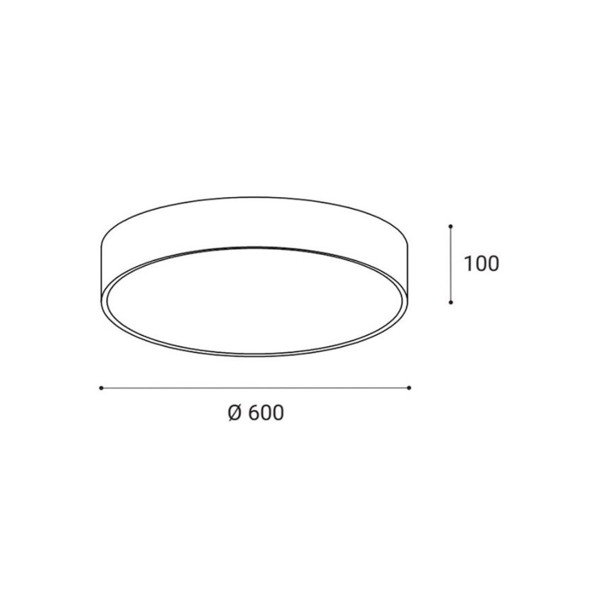 LED2 - LED-kattovalaisin MONO LED/60W/230V 3000/4000K musta