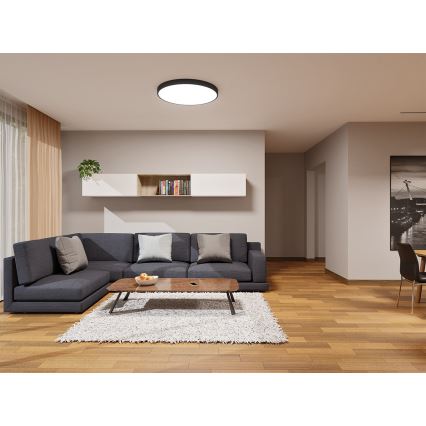 LED2 - LED-kattovalaisin MONO SLIM LED/60W/230V 3000K/4000K halkaisija 60 cm musta