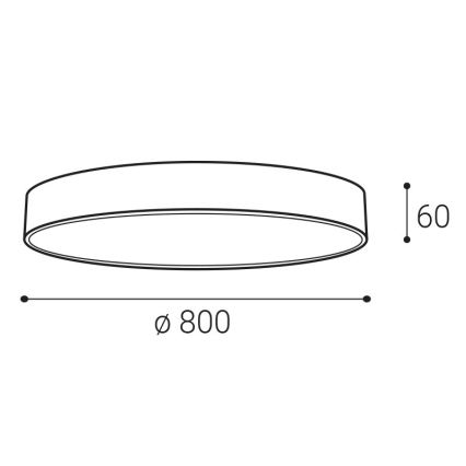 LED2 - LED-kattovalaisin MONO SLIM LED/80W/230V 3000K/4000K Ø 80 cm valkoinen