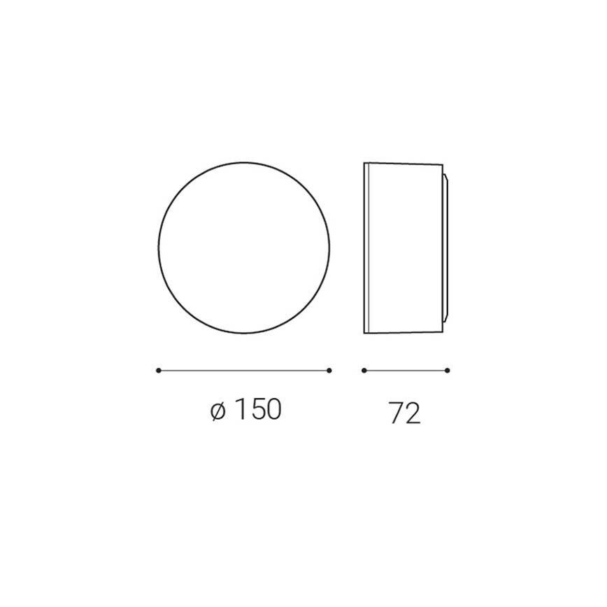LED2 - LED-kattovalo BUTTON LED/12W/230V CRI 90 valkoinen