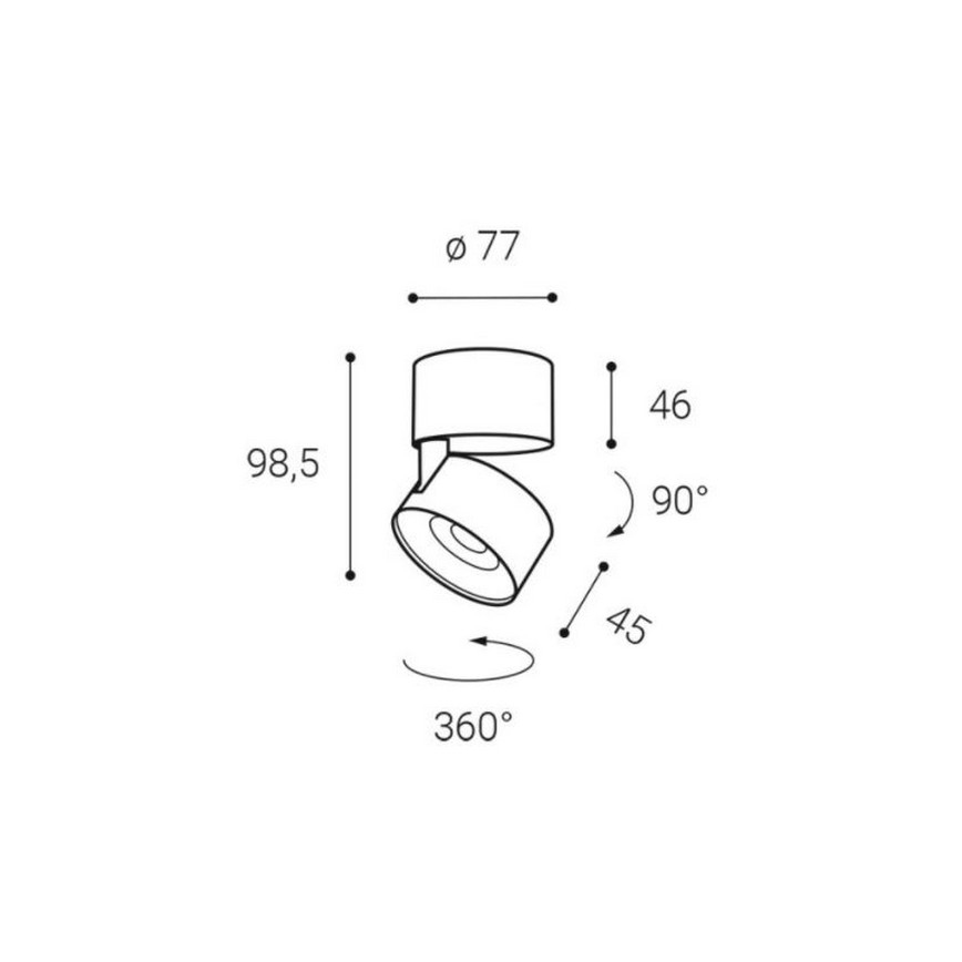 LED2 - LED-kohdevalaisin KLIP ON LED / 11W / 230V musta