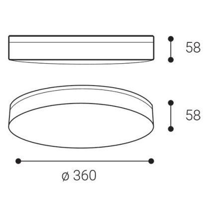 LED2 - LED-kylpyhuoneen kattovalaisin YPSO LED/30W/230V 3000/4000K IP54 Ø 36 cm valkoinen