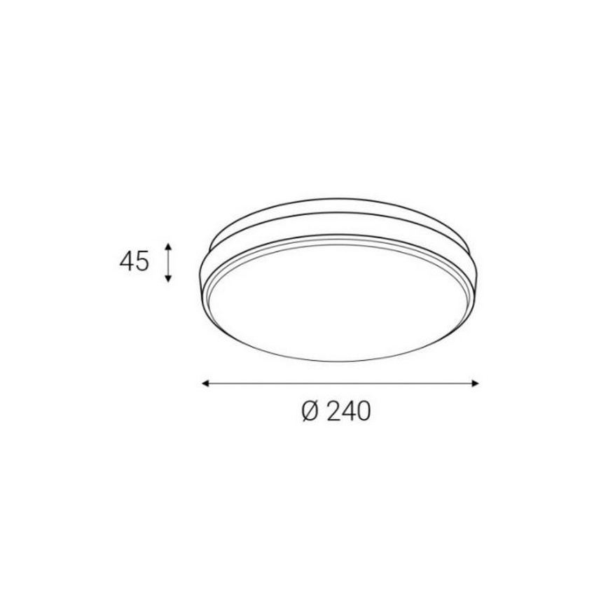 LED2 - LED-ulkokattovalaisin LUNA LED/25W/230V  IP54 pyöreä