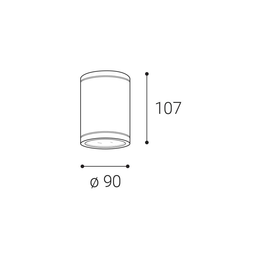 LED2-LED Ulkokohdevalo TUBO LED/10W/230V IP65 3000K/4000K/5700K musta