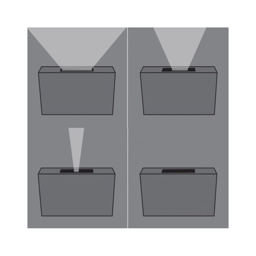 LED2 - LED-ulkoseinävalaisin BLADE 2xLED/12W/230V IP54