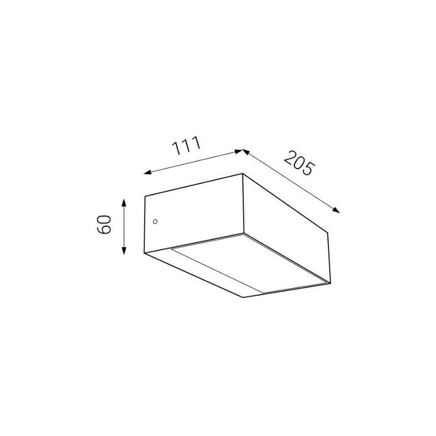 LED2 - LED-ulkoseinävalaisin KVADER LED/9W/230V IP54