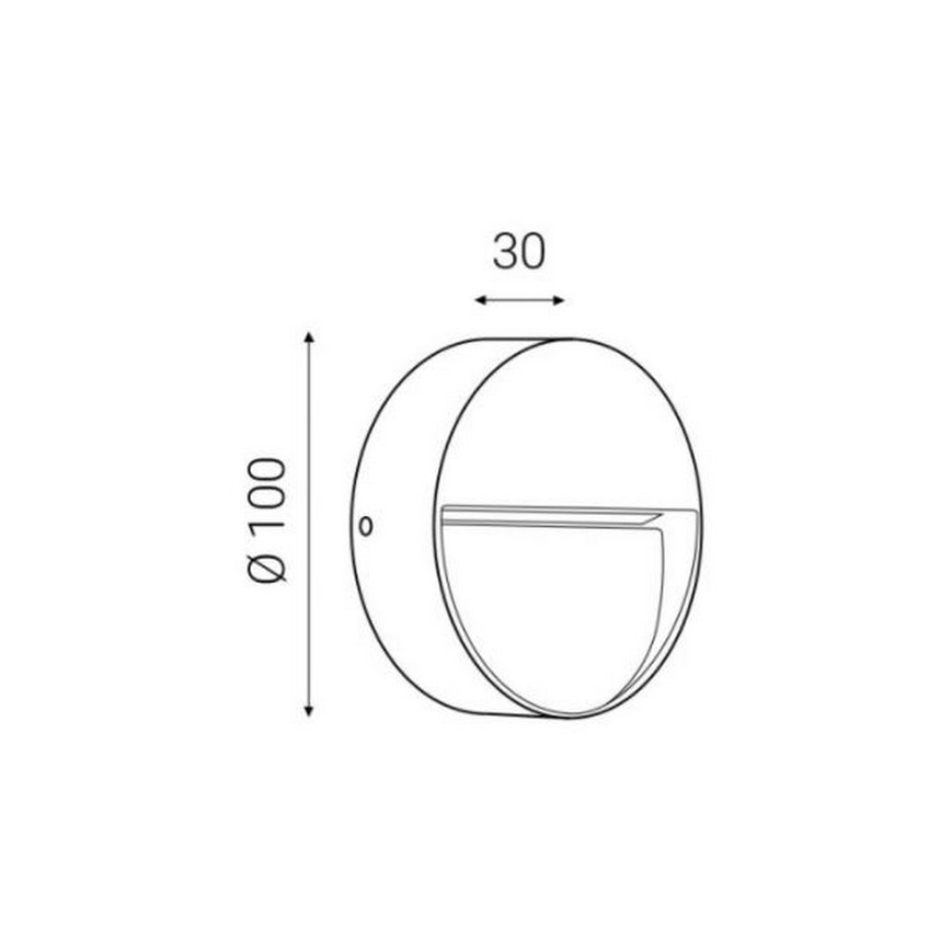 LED2 - LED-ulkoseinävalaisin STEP ON LED/3W/230V IP54
