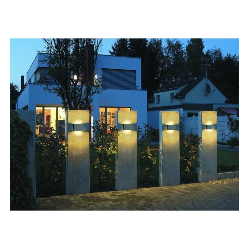 LED2 - LED Ulkoseinävalo FLAT 2xLED/5W/230V IP65