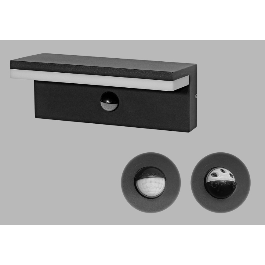 LED2 - LED Ulkoseinävalaisin anturilla HUGO LED/9W/230V IP54 3000K/4000K