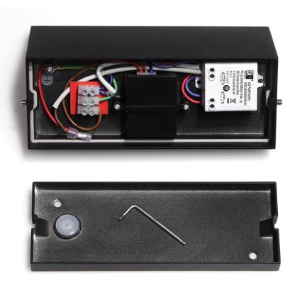 LED2 - LED Ulkoseinävalaisin anturilla HUGO LED/9W/230V IP54 3000K/4000K