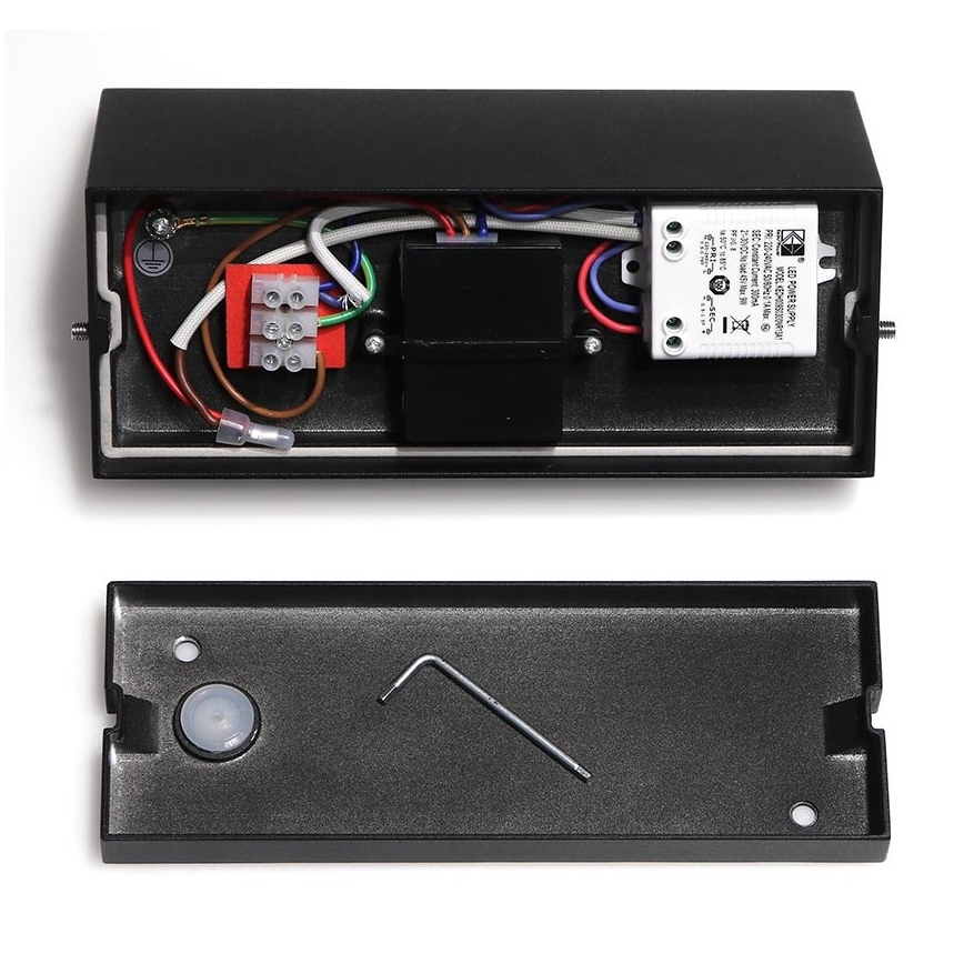 LED2 - LED Ulkoseinävalaisin anturilla HUGO LED/9W/230V IP54 3000K/4000K