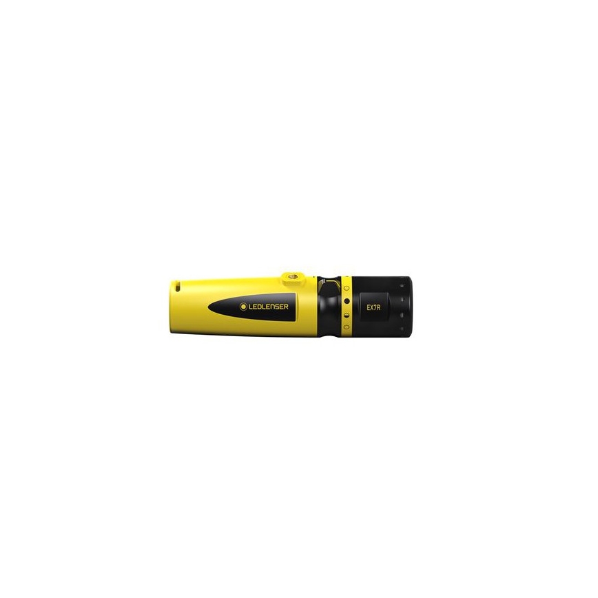Ledlenser EX7R - LED-himmennettävä ladattava taskulamppu, 3250 mAh, IP68, 220 lm, 45 h, keltainen