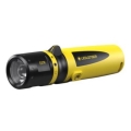 Ledlenser EX7R - LED-himmennettävä ladattava taskulamppu, 3250 mAh, IP68, 220 lm, 45 h, keltainen