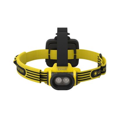 Ledlenser EXH6R - himmennettävä ladattava otsalamppu LED/1900 mAh IP68 250 lm 15 h keltainen