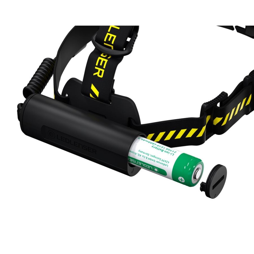 Ledlenser H7R WORK - himmennettävä, ladattava LED-otsalamppu, 4800 mAh, IP67, 1000 lm, 60 h, musta