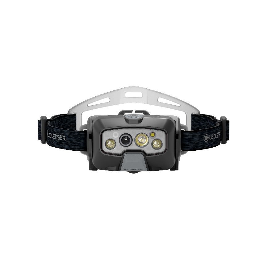 Ledlenser HF8R Core - himmennettävä LED-otsalamppu, ladattava 2000 mAh, IP68, 800 lm, 60 h, harmaa